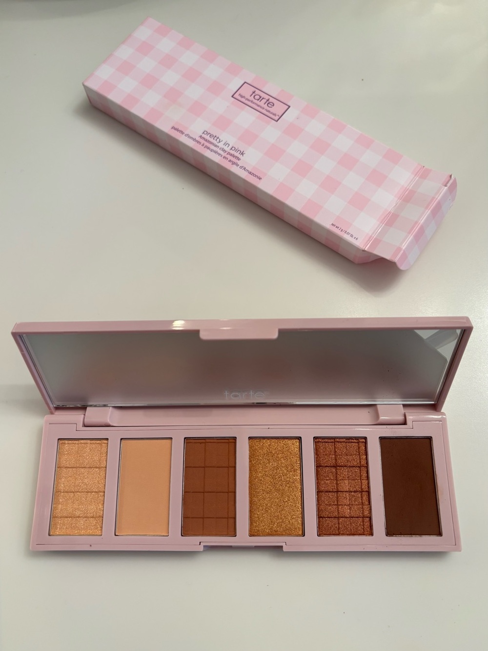 NWT Tarte Pretty in Pink Palette eyeshadow palette amazonian clay matte +shimmer
